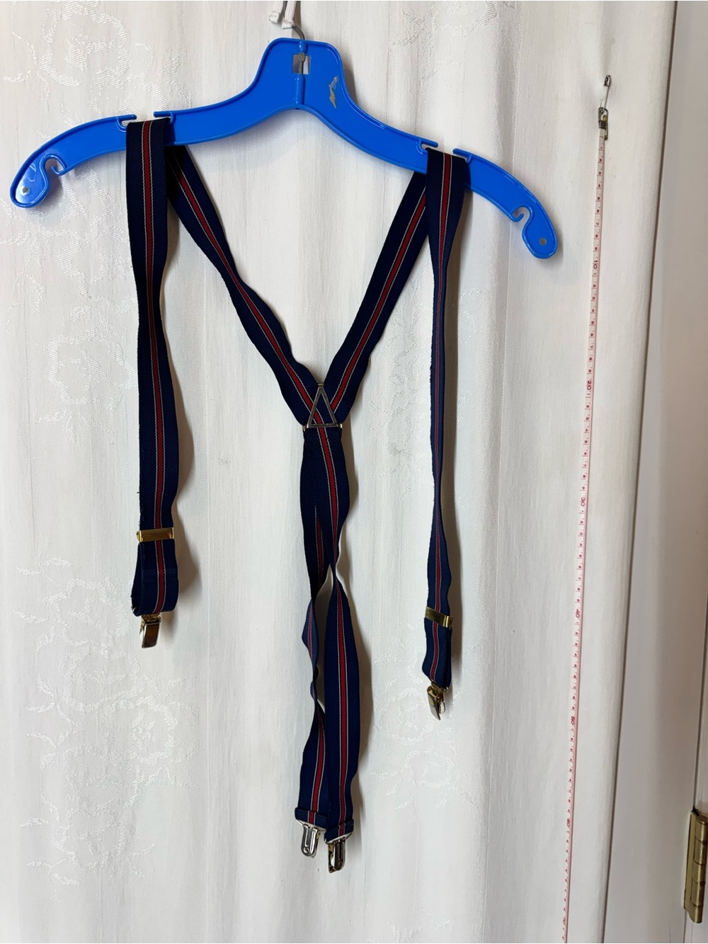 Vintage Striped Clip-On Suspenders